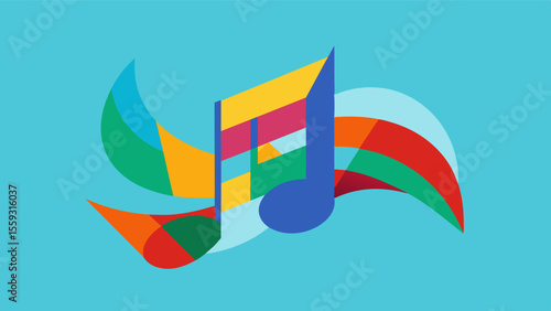 Colorful soundscapes Using different colored paper or fabric create a visual representation of a favorite song or piece of music. This project engages both the sense of sight and. Vector illustration