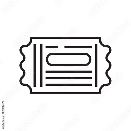 Ticket design concept for events and entertainment activities