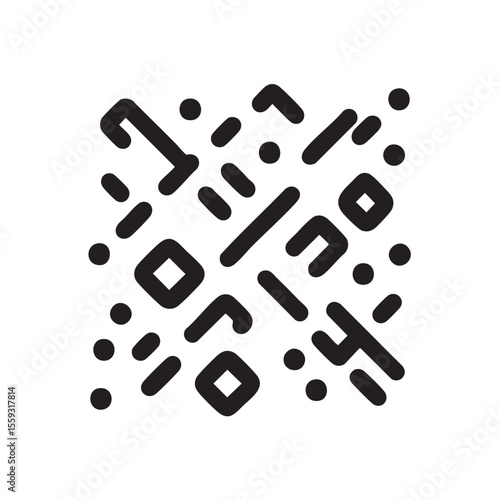 Unique black and white geometric pattern for digital interactions