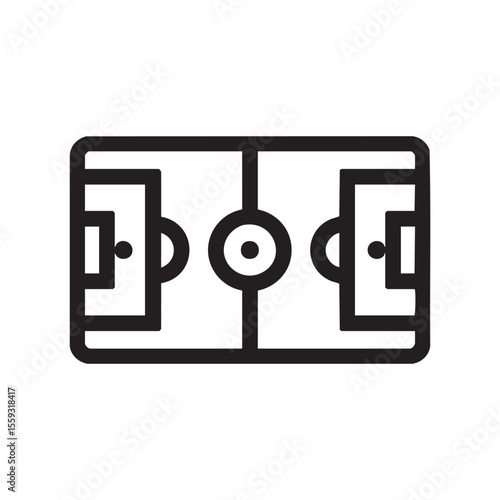 Soccer field layout for sports events and athletic competitions