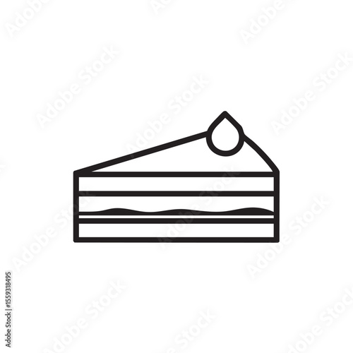 Delicious slice of cake for dessert celebration or special occasion