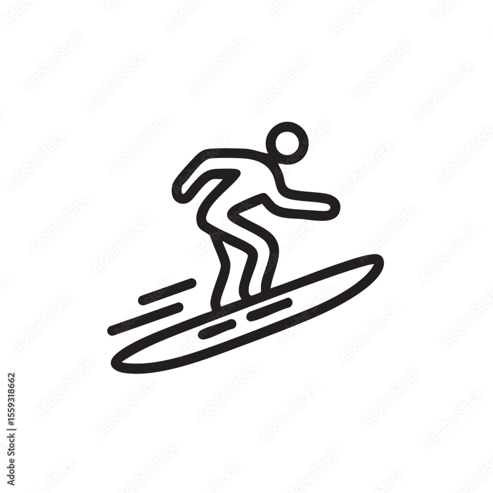 Obraz premium Surfer riding a wave with style and grace in summer adventure
