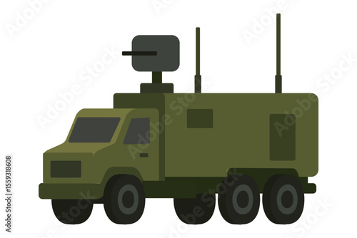 Military communication vehicle designed for tactical operations in remote locations
