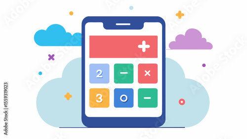 Mental Math For those looking to sharpen their math skills this app offers a variety of equations and problems to challenge the brains numerical abilities.. Vector illustration