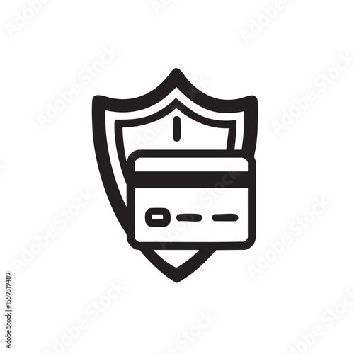 Secure payments with shield and credit card design