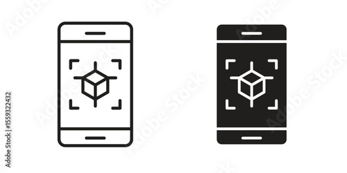 Ar apps icon pack. Flat Vector Icon Design Element.