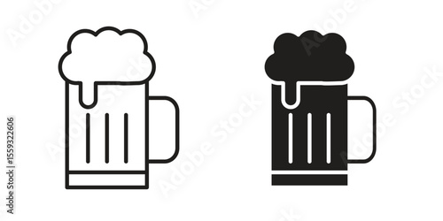 Beer icon pack. Flat Vector Icon Design Element.