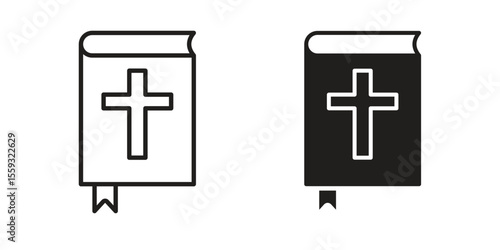 Bible icon pack. Flat Vector Icon Design Element.