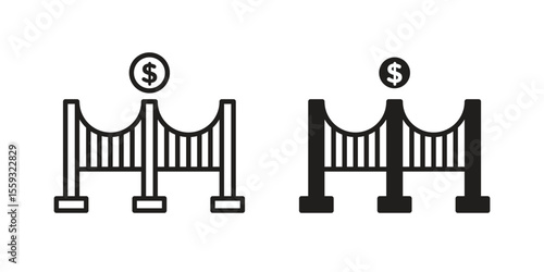 Bridging loan icon pack. Flat Vector Icon Design Element.