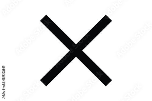 black and white cancel cross close tab icon vector