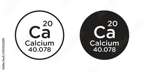 Calcium icon pack. Flat Vector Icon Design Element.