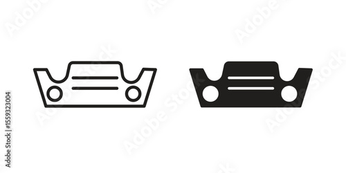 Car bumper icon pack. Flat Vector Icon Design Element.