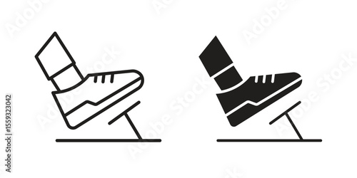 car pedal icon pack. Flat Vector Icon Design Element.