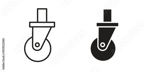 Cart trolley wheel icon pack. Flat Vector Icon Design Element.