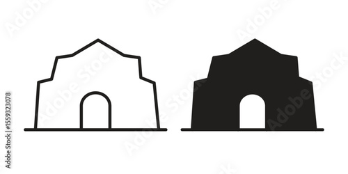 cave icon pack. Flat Vector Icon Design Element.