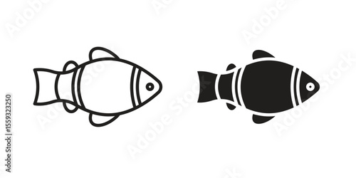 Clown fish icon pack. Flat Vector Icon Design Element.