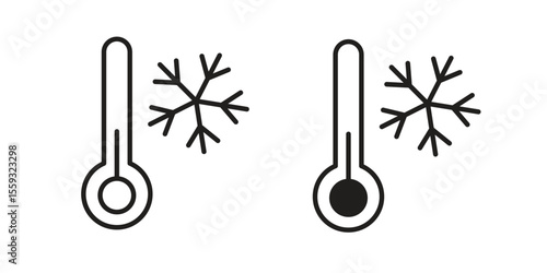 Cold icon pack. Flat Vector Icon Design Element.