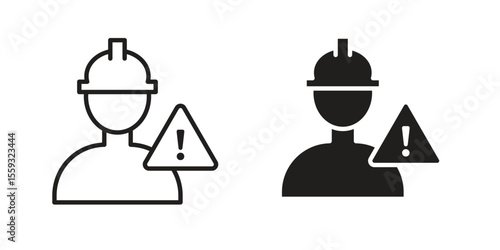 Construction risk icon pack. Flat Vector Icon Design Element.