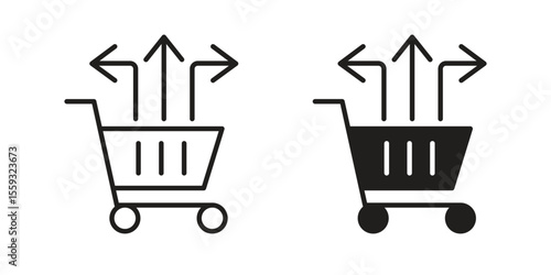 Cross sell icon pack. Flat Vector Icon Design Element.