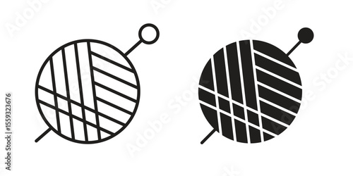 Crochet icon pack. Flat Vector Icon Design Element.