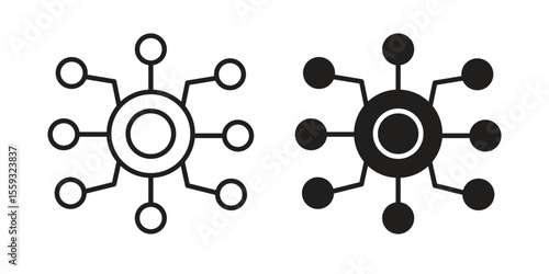 Decentralized icon pack. Flat Vector Icon Design Element.