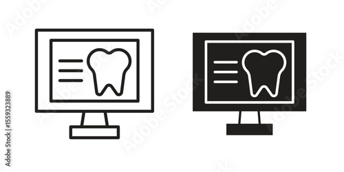 Dental X ray icon pack. Flat Vector Icon Design Element.