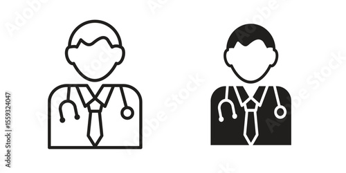 Doctor icon pack. Flat Vector Icon Design Element.