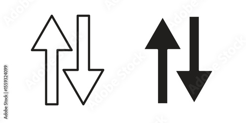 Double arrow icon pack. Flat Vector Icon Design Element.