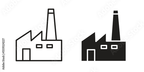 Factory icon vector, Symbol, logo illustrations