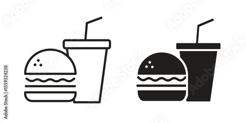 Fast food icon vector, Symbol, logo illustrations