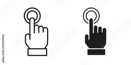 Finger control icon pack. Flat Vector Icon Design Element.