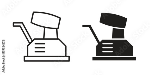 Floor sanding machine icon pack. Flat Vector Icon Design Element.