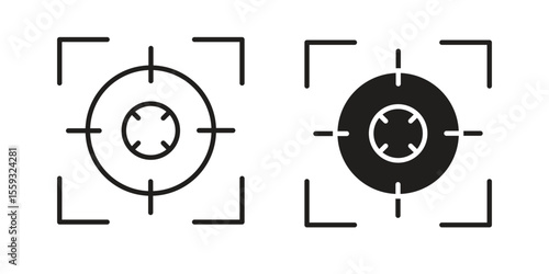 Focus icon pack. Flat Vector Icon Design Element.