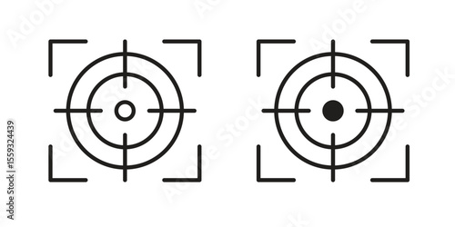 Gun target icon pack. Flat Vector Icon Design Element.