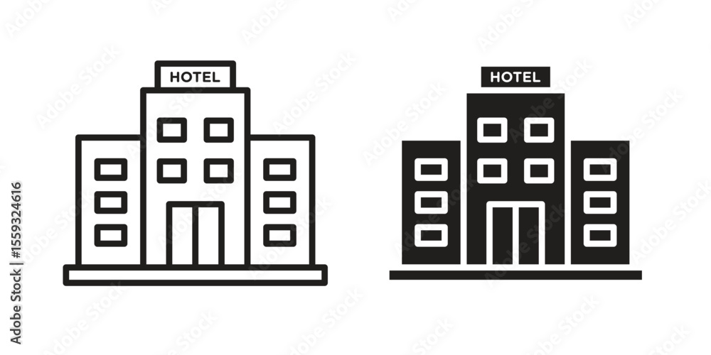Fototapeta premium hotel icon vector, Symbol, logo illustrations