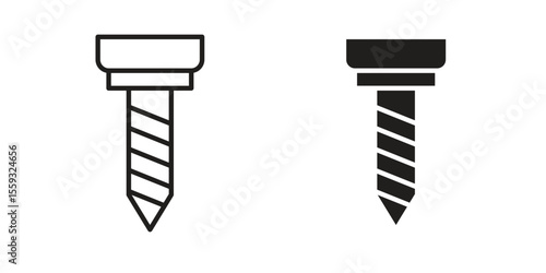Implant Fixture icon pack. Flat Vector Icon Design Element.