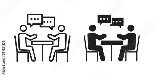 Job interview icon pack. Flat Vector Icon Design Element.
