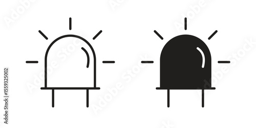 LED icon pack. Flat Vector Icon Design Element.