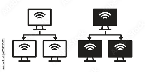 Local network icon pack. Flat Vector Icon Design Element.