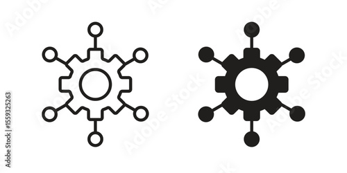 Microservices icon pack. Flat Vector Icon Design Element.