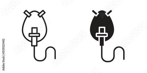 Oxygen mask icon pack. Flat Vector Icon Design Element.