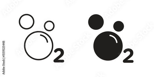 Oxygen O2 icon vector, Symbol, logo illustrations