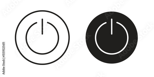 Power icon pack. Flat Vector Icon Design Element.