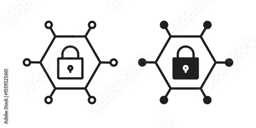 Private network icon pack. Flat Vector Icon Design Element.