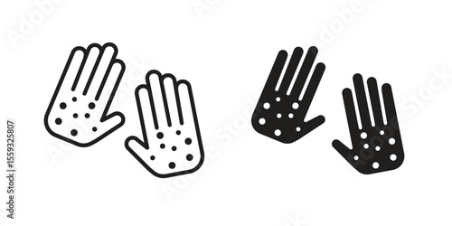 Rash hand icon pack. Flat Vector Icon Design Element.
