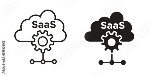 SaaS icon vector, Symbol, logo illustrations