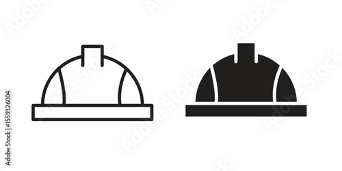 Safety helmet icon pack. Flat Vector Icon Design Element.