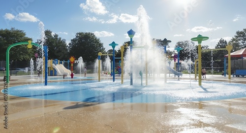 Kids Splash Pad Water Park Fun Summer Day Outdoor Activities