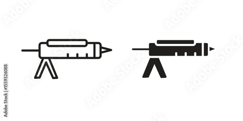 Sealants gun icon pack. Flat Vector Icon Design Element.