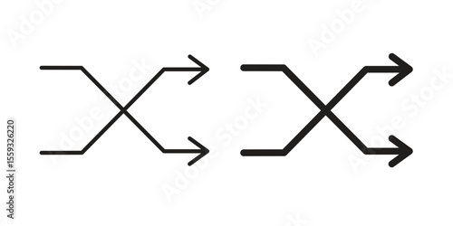 Shuffle icon vector, Symbol, logo illustrations